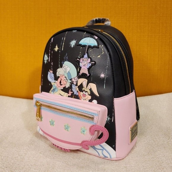 Loungefly Disney Alice in Wonderland Happy Unbirthday Mad Hatter Mini Backpack main image 8